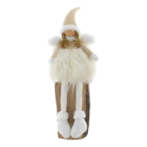 QDStores  Angel Christmas Decoration White & Gold - 52cm