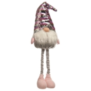 QDStores  Gonk Christmas Decoration Pink with Sequin Pattern - 70cm