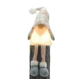 QDStores  LED Gonk Christmas Decoration Grey - 68cm