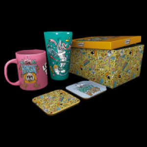 QDStores  Looney Tunes Drink Gift Set - Mug, Glass & Coasters