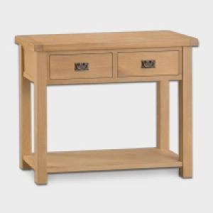Cotswold Console Table Oak Natural 1 Shelf 2 Drawers £314.00