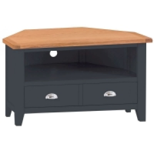 Aurora Midnight Corner TV Unit Oak 1 Shelf 1 Drawer £152.00