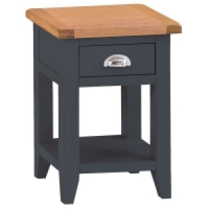 Aurora Midnight Side Table Oak 1 Shelf 1 Drawer £67.00