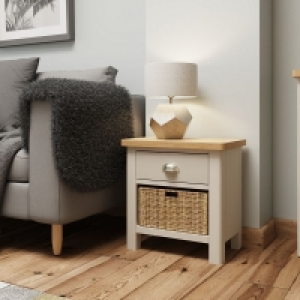 Westbridge Side Table Oak Grey 2 Drawers £128.00