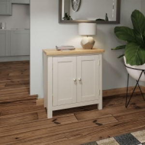 QDStores  Westbridge Sideboard Oak Grey 2 Doors 1 Shelf