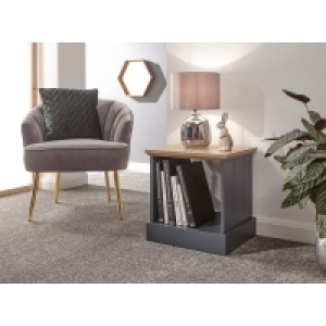 QDStores  Kendal Side Table Blue 1 Shelf