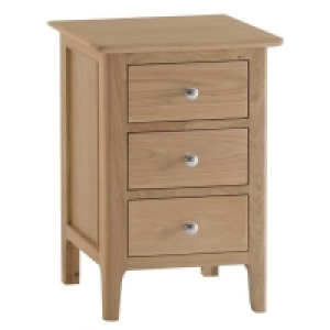QDStores  Bayview Bedside Oak 3 Drawers Large