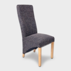 Baxter Dining Chair Wood & Fabric Dark grey £84.00
