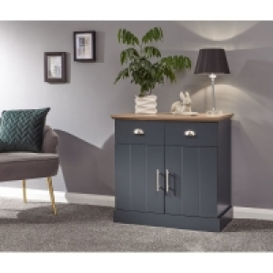 QDStores  Kendal Sideboard Blue 2 Doors 1 Shelf 2 Drawers