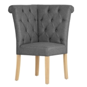 QDStores  Chelsea Corner Bench Oak Dark Grey