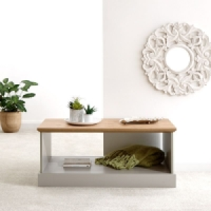 QDStores  Kendal Coffee Table Grey 1 Shelf