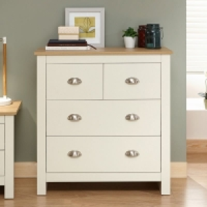 QDStores  Lancaster Chest of Drawers Cream 4 Drawers
