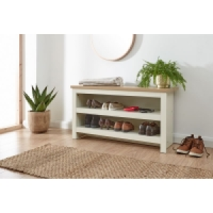 QDStores  Lancaster Large Shoe Storage Cream 3 Shelves