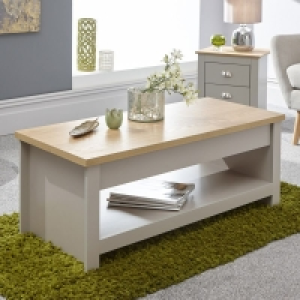 QDStores  Lancaster Extending Coffee Table Grey 1 Shelf 105cm