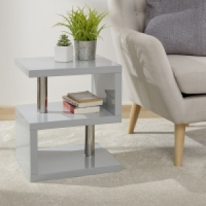 Polar Side Table Grey 2 Shelves £73.00