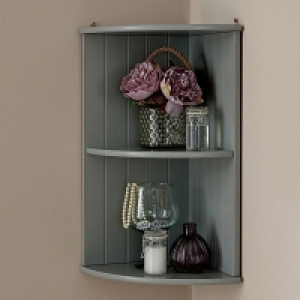 QDStores  Colonial Shelving Unit Grey 2 Shelves