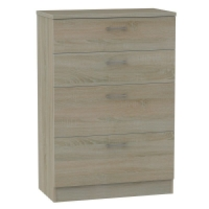 QDStores  Elmsett Tall Chest of Drawers Brown 4 Drawers