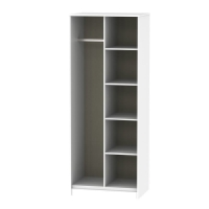 QDStores  Drayton Tall Wardrobe White 5 Shelves