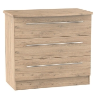 QDStores  Colby Chest of Drawers Natural 3 Drawers