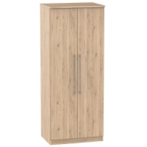 QDStores  Colby Tall Wardrobe Natural 2 Doors