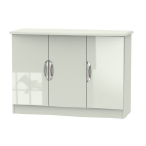 QDStores  Weybourne Large Cupboard White 3 Doors