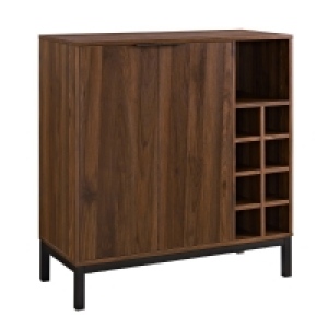 Buffet Sideboard Metal & Wood Dark Brown 2 Doors 9 Shelves £51.00