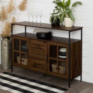 Classic Large Sideboard Brown 2 Doors 6 Shelves 2 Drawers £51.00