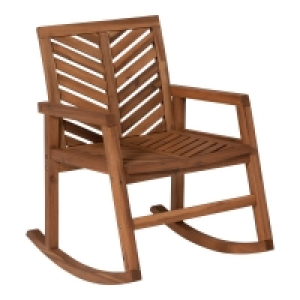 Chevron Rocking Chair Wood Brown £45.00