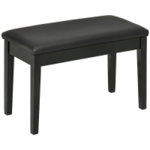 QDStores  Homcom Faux Leather Padded Piano Stool
