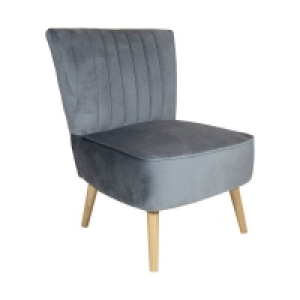 QDStores  Wensum Velvet Cocktail Chair Grey