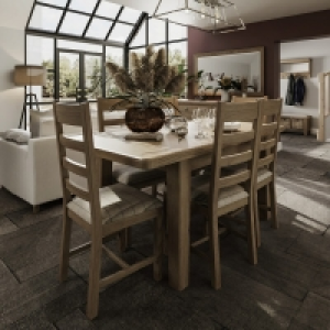 QDStores  Bondi Extending Dining Table Oak Natural 130cm