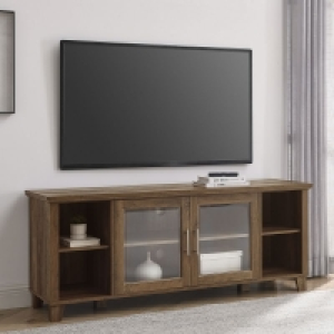 Classic TV Unit Brown 6 Shelves 2 Doors £66.00