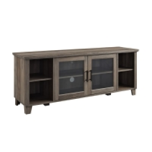 Classic TV Unit Grey Brown 6 Shelves 2 Doors £66.00