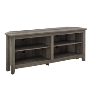 Rustic Corner TV Unit Grey Brown 4 Shelves £66.00