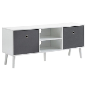 QDStores  Homcom Fabric Drawer TV Stand