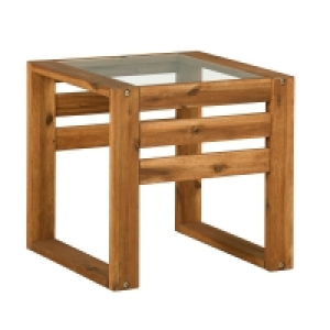 Conservatory Coffee Table Wood & Glass Light Brown £19.99
