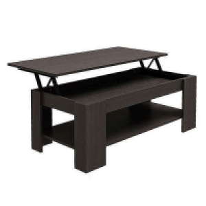 QDStores  Harper Extending Coffee Table Brown 1 Shelf 105cm