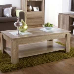 QDStores  Canyon Coffee Table Natural 1 Shelf