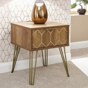 QDStores  Orleans Side Table Natural 1 Drawer