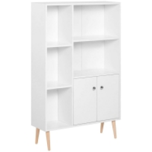 QDStores  Homcom Multi-Compartment Bookcase - White