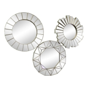 3 Deco Wall Mirrors Plastic 39cm £53.99