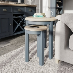 Bondi Nest of Tables Oak Blue £215.00