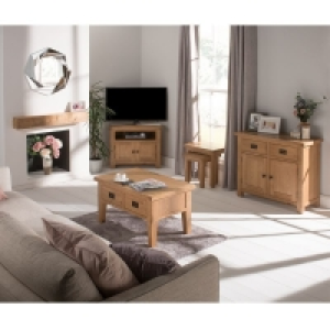 QDStores  Cotswold Oak Small Living Room Set