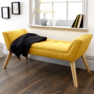 QDStores  Milan Window Seat Fabric Yellow