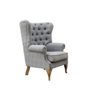 QDStores  Oxbridge Armchair Oak Grey