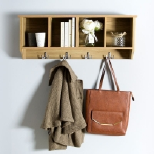 QDStores  Kempton Wall Rack Natural 4 Shelves