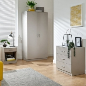 QDStores  Panama 3 Piece Bedroom Furniture Set Grey