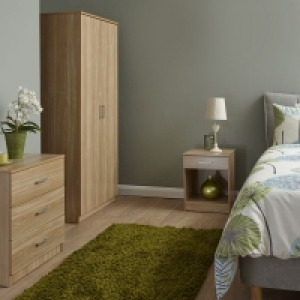 Panama 3 Piece Bedroom Furniture Set Natural Extending Table £220.00