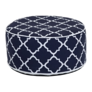 QDStores  Wensum Inflatable Foot Stool Navy Blue