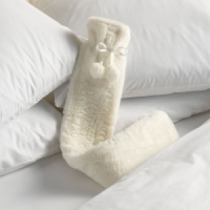 QDStores  Hamilton McBride White Long Rabbit Fur Hot Water Bottle